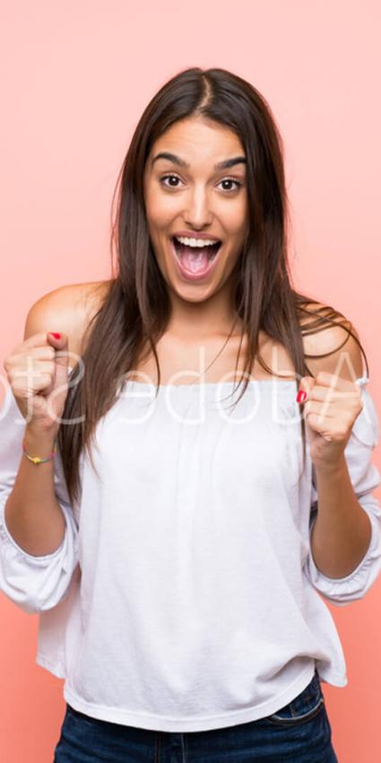 Excited woman